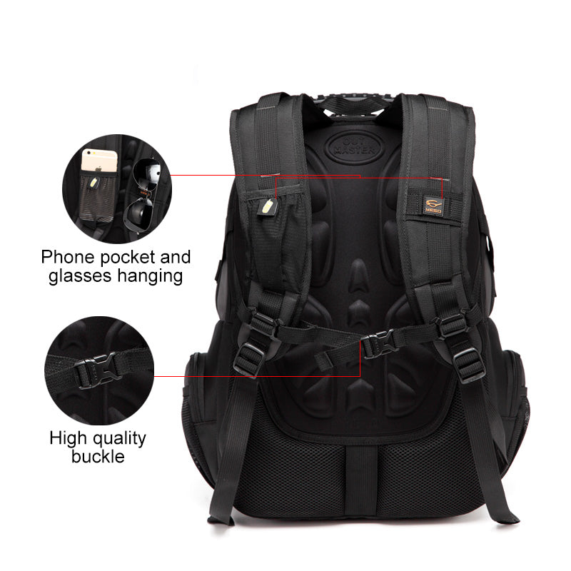 Men's Waterproof Weekend Travel Backpack | Large Laptop & Gadget Organizer by HitMyNeed