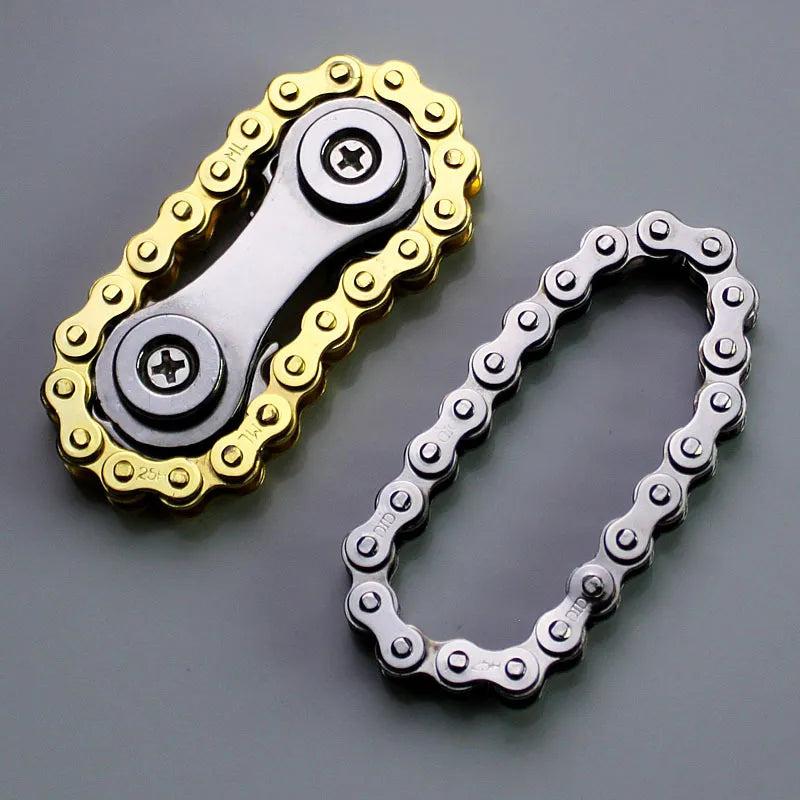 Metal Gear Chain Fidget Spinner EDC Fingertip Gyro by HitMyNeed