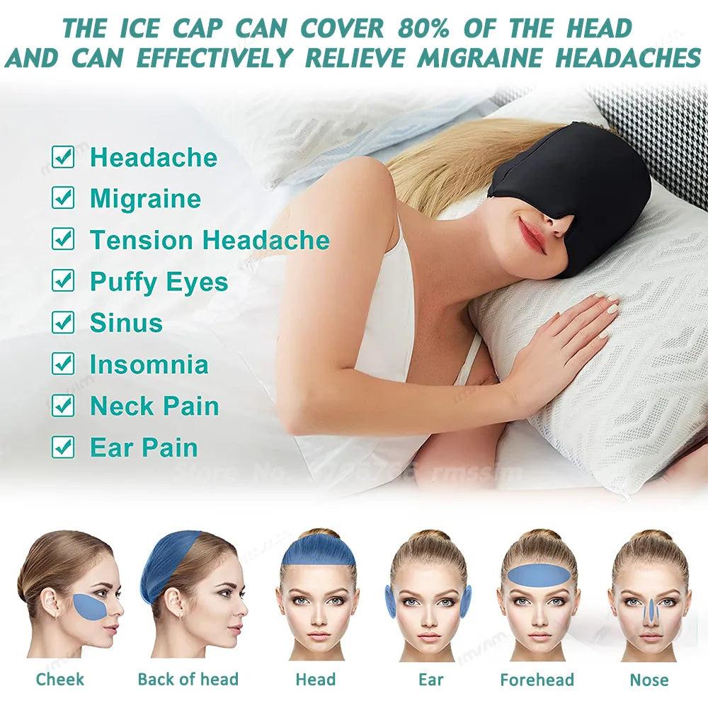 Migraine Relief Gel Cap Hot & Cold Therapy Hat by HitMyNeed