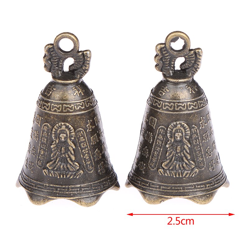 Mini Bronze Alloy Feng Shui Bell with Guanyin Script by HitMyNeed