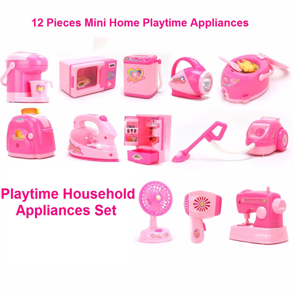 Mini Play Kitchen and Home Appliances Set (12pcs) by HitMyNeed