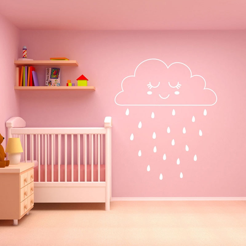 Minimalist Cloud Wall Sticker for Kids Rooms by HitMyNeed