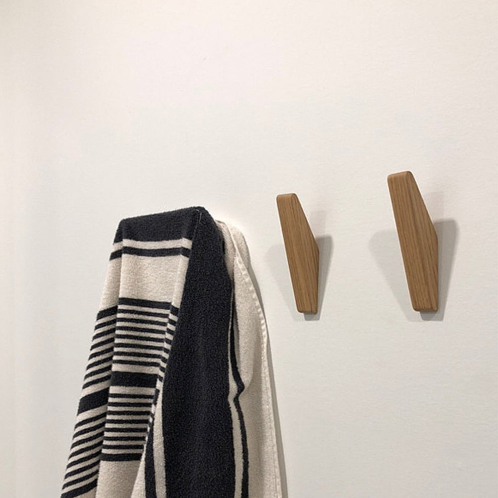 Modern Wooden Wall Coat Hooks, 4-Piece Set by HitMyNeed