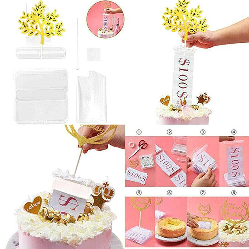 Money Pulling Box with 20 Cash Sleeves for Cakes by HitMyNeed