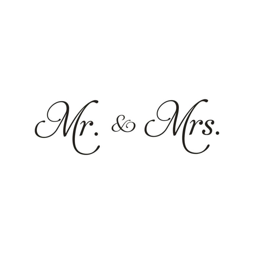 Mr & Mrs Vinyl Wall Decal Wedding Home Sticker by HitMyNeed