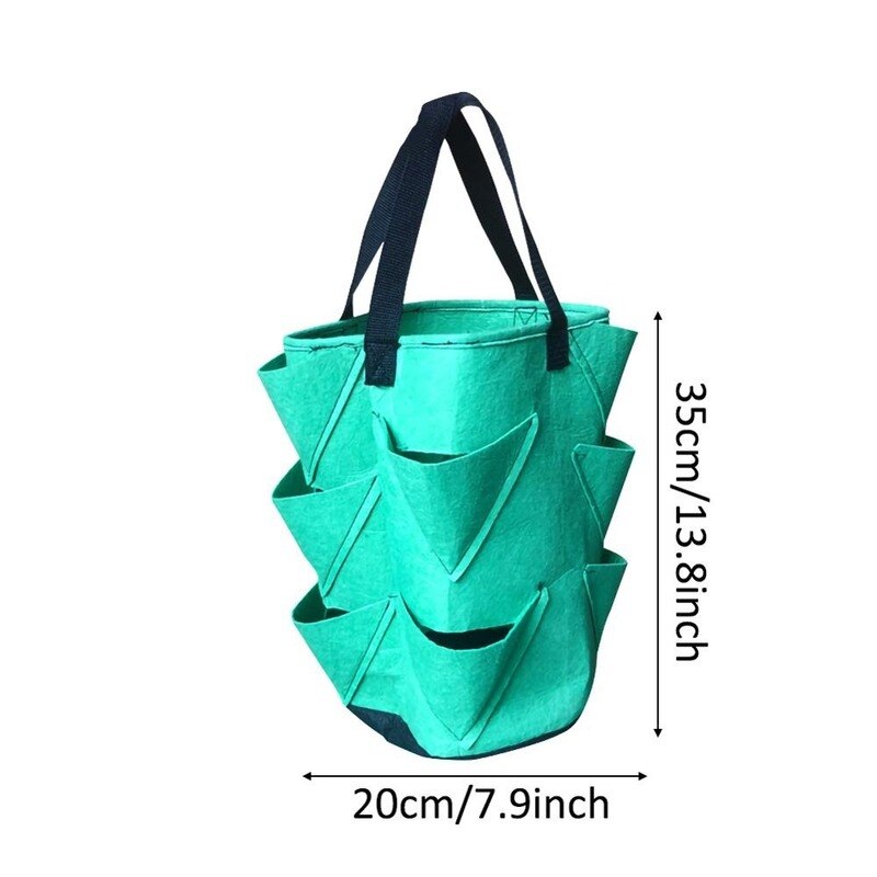 Multi Pocket Hanging Strawberry Planter Bag by HitMyNeed
