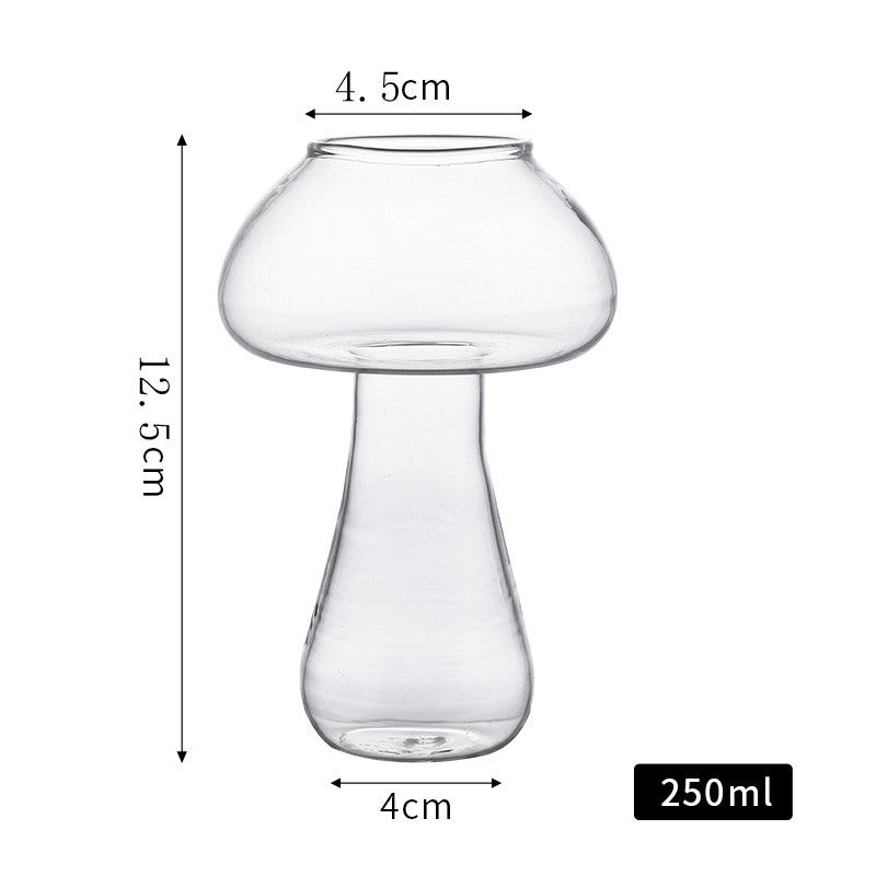 Mushroom Cocktail Glass with Metal Straw 250ml by HitMyNeed