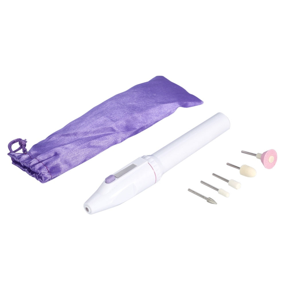 Nail Grinder with 5 Drill Bits & Storage Bag by HitMyNeed