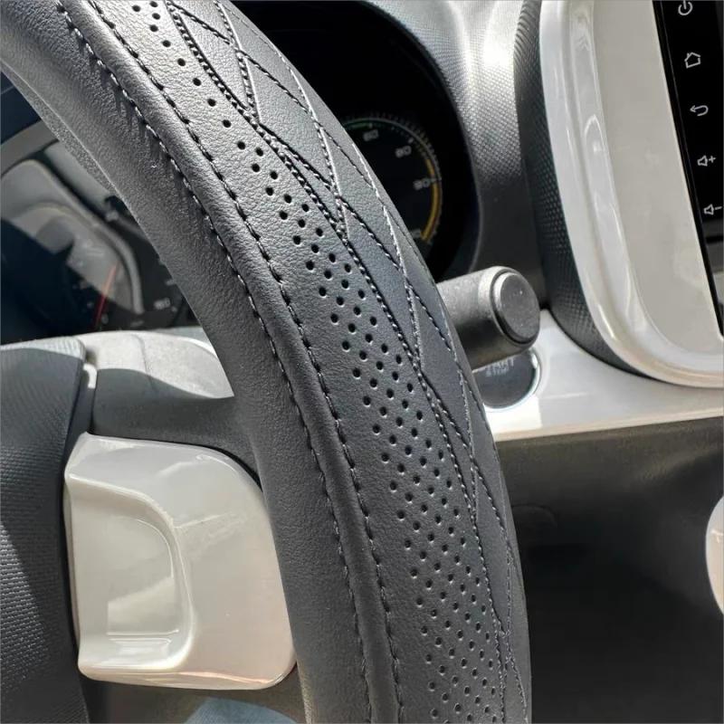 Napa Leather Perforated 15" Steering Wheel Cover by HitMyNeed