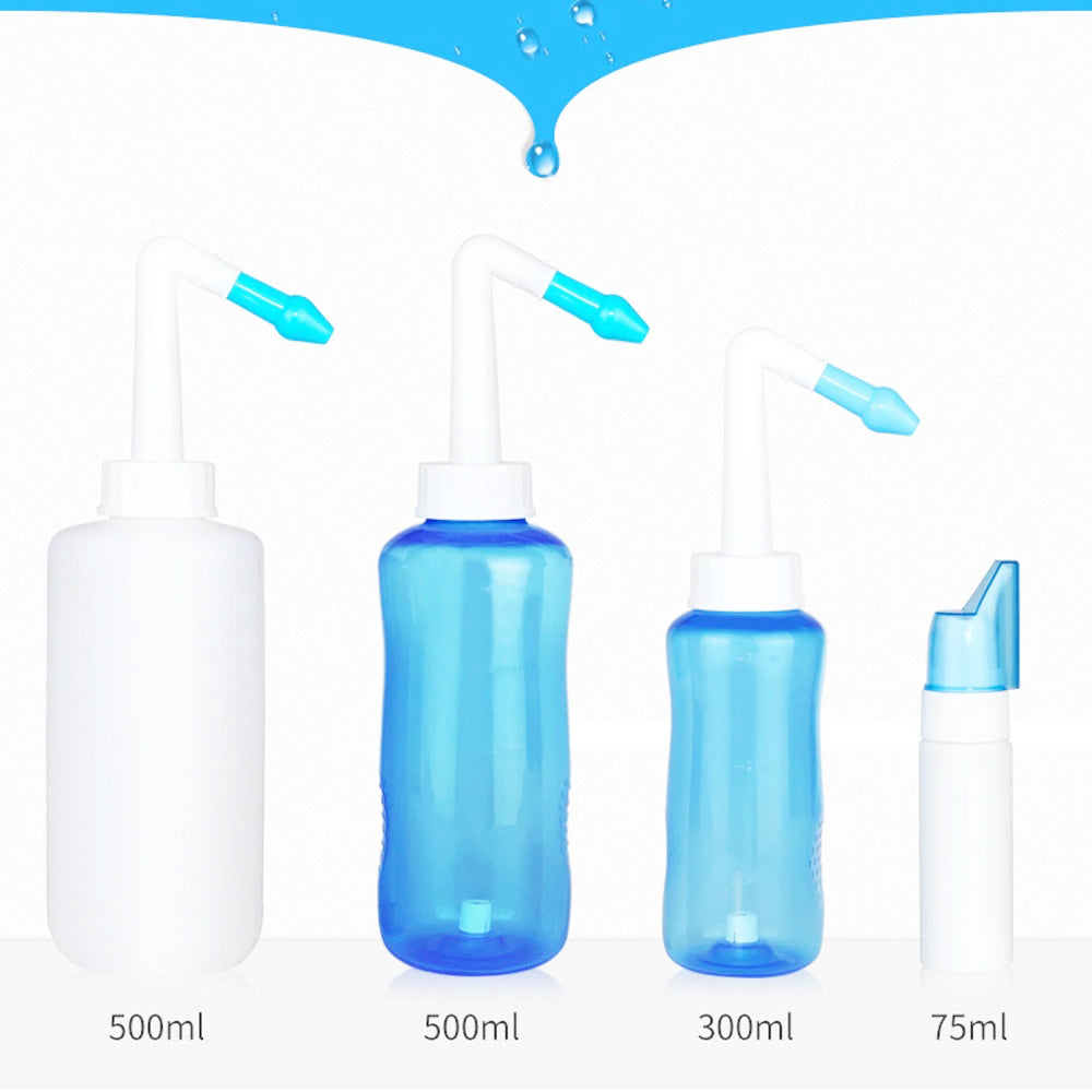 Nasal Irrigation Rinse Bottle with Nose Protector by HitMyNeed