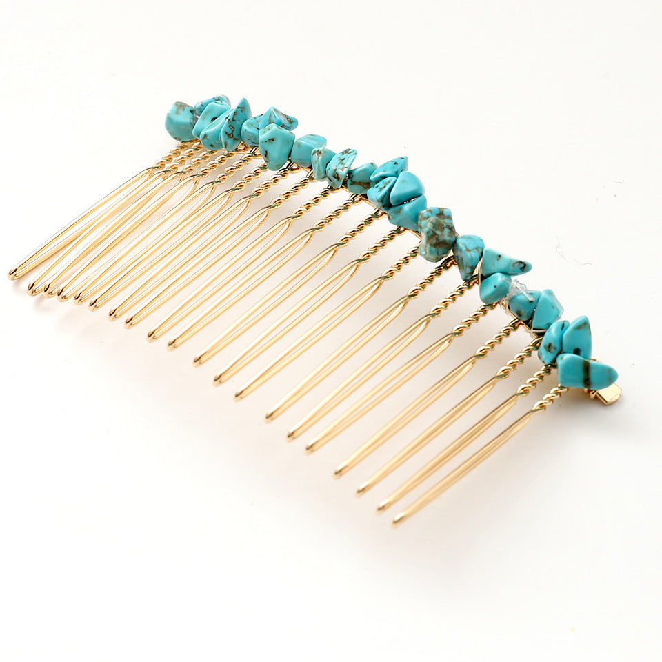 Natural Crystal Hair Comb Accessory by HitMyNeed