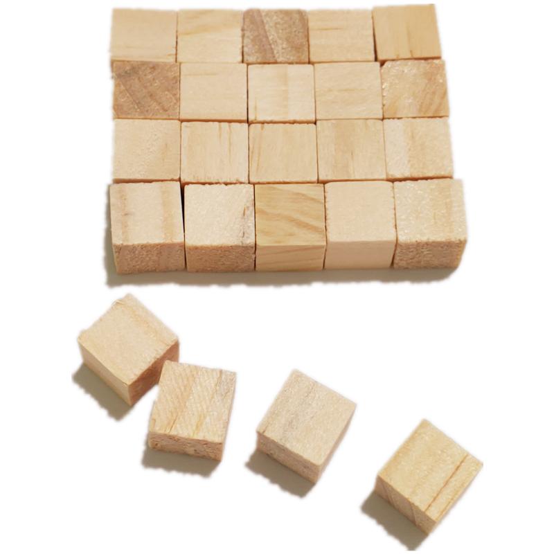 Natural Unfinished Wood Blocks 10mm (50 Pack) by HitMyNeed