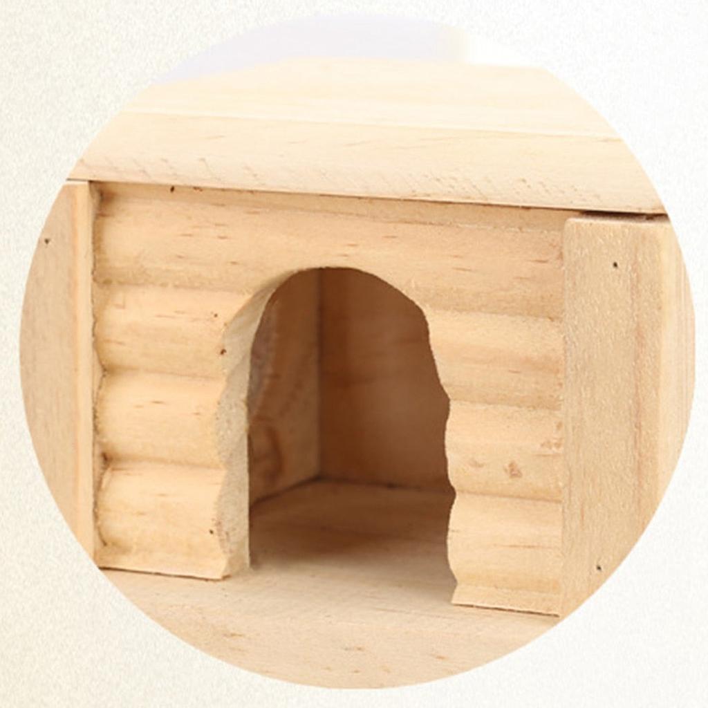 Natural Wooden Hamster Hideout House by HitMyNeed