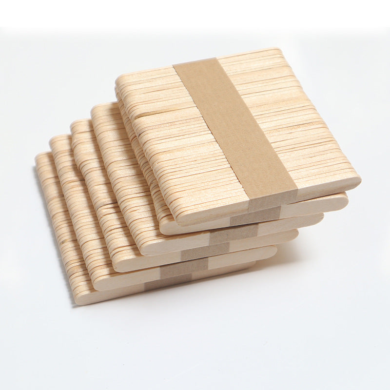 Natural Wooden Popsicle Sticks (50 Pack) by HitMyNeed