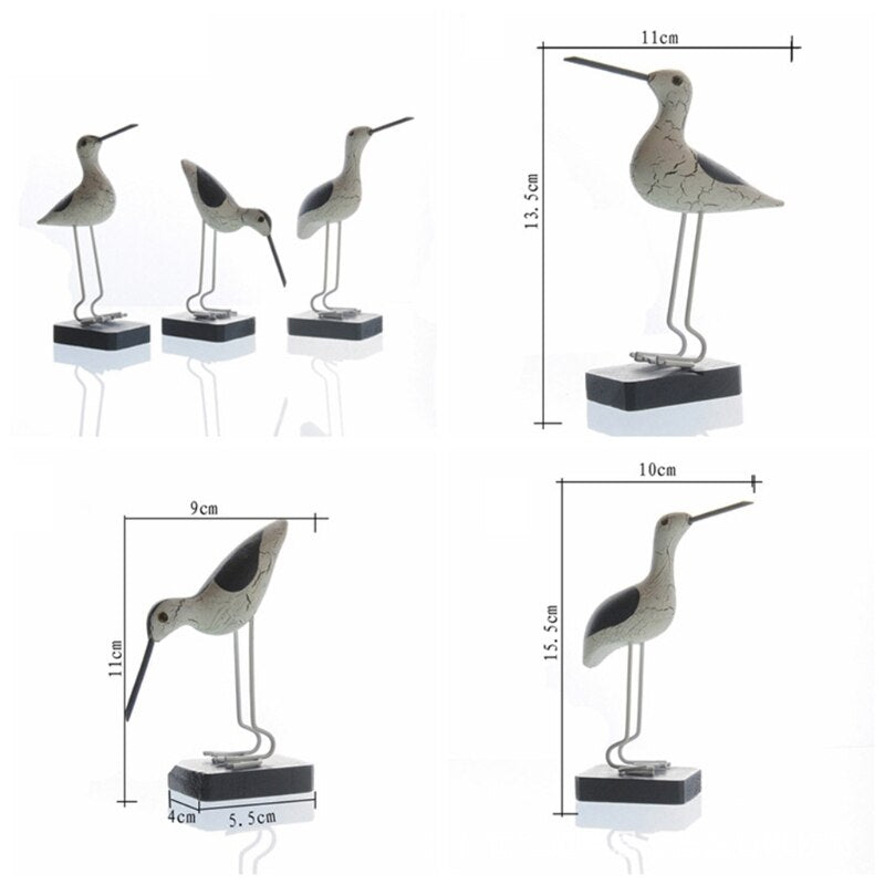 Nautical Decorative Wooden Birds Set of 3 by HitMyNeed
