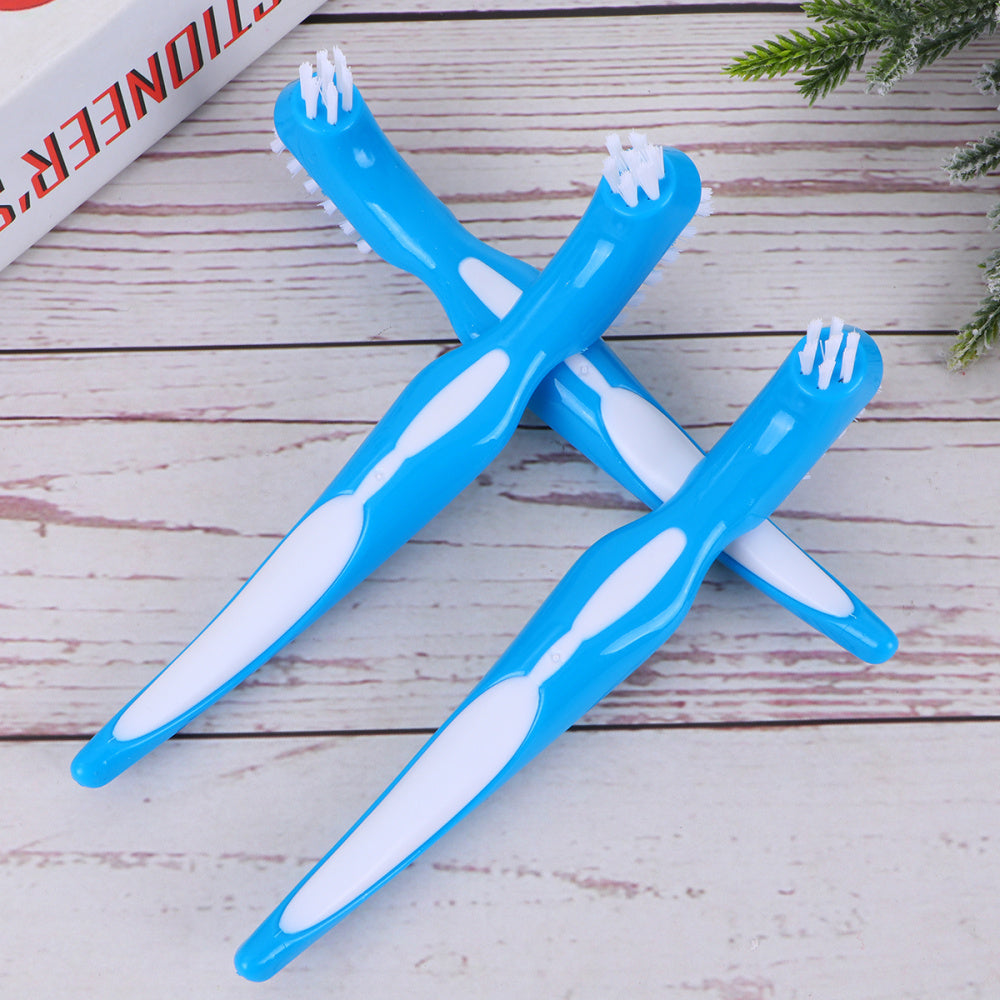 Non Slip Denture Cleaning Brushes (Set of 3) by HitMyNeed