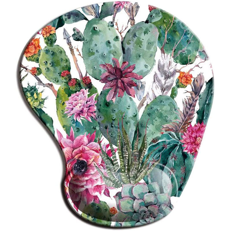 Non Slip Floral Mousepad with Ergonomic Wrist Rest by HitMyNeed