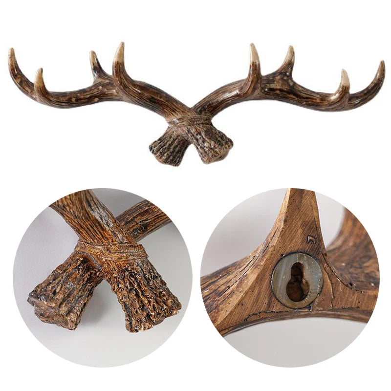 Nordic Deer Antler Wall Hook Resin Decor by HitMyNeed