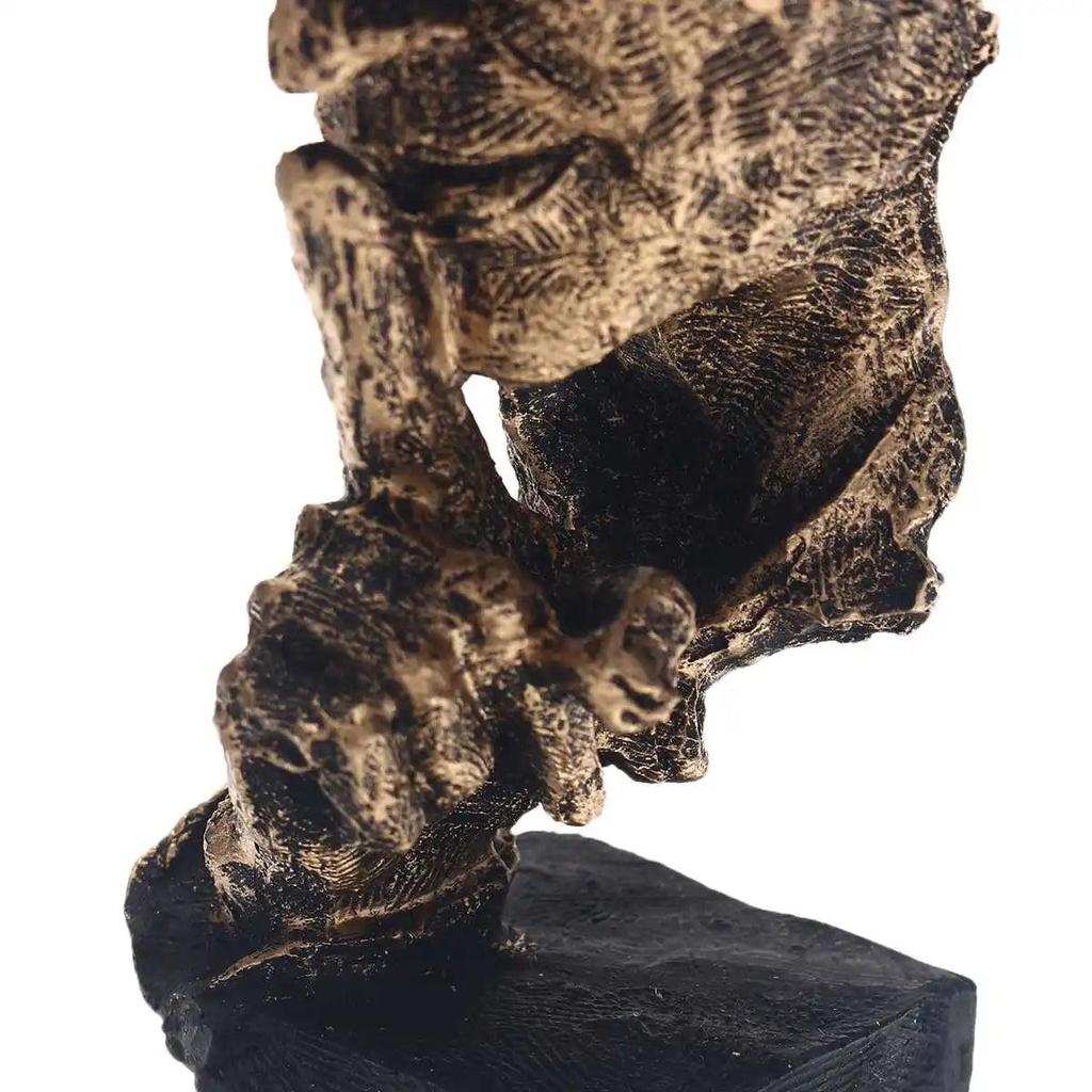 Nordic Silence Is Gold Abstract Resin Sculpture by HitMyNeed