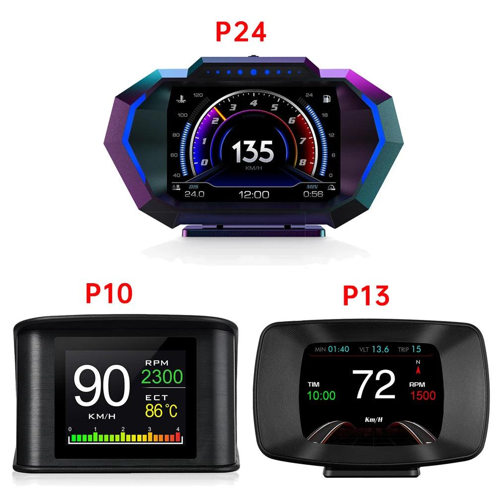 OBD2 + GPS HUD Digital Speedometer with Alarms by HitMyNeed