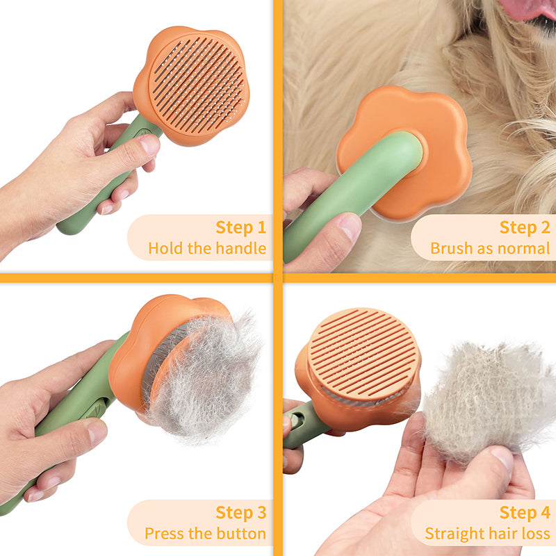 One-Click Cleaning Cat Fur Brush by HitMyNeed