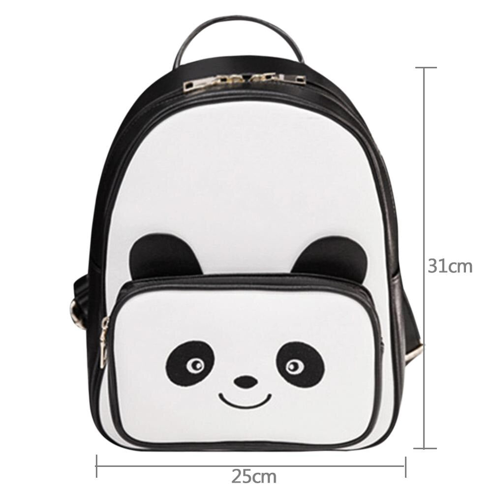 Panda Backpack Women's Casual PU Leather Bag by HitMyNeed