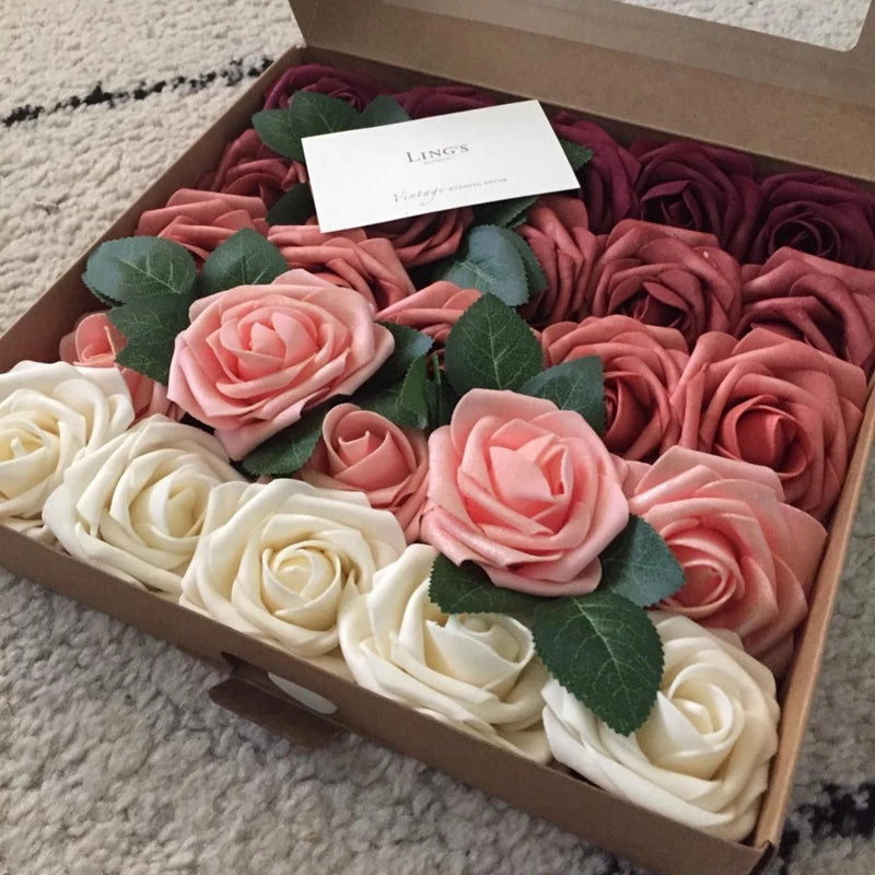 PE Foam Roses for Crafting, 7cm (Pack of 20) by HitMyNeed