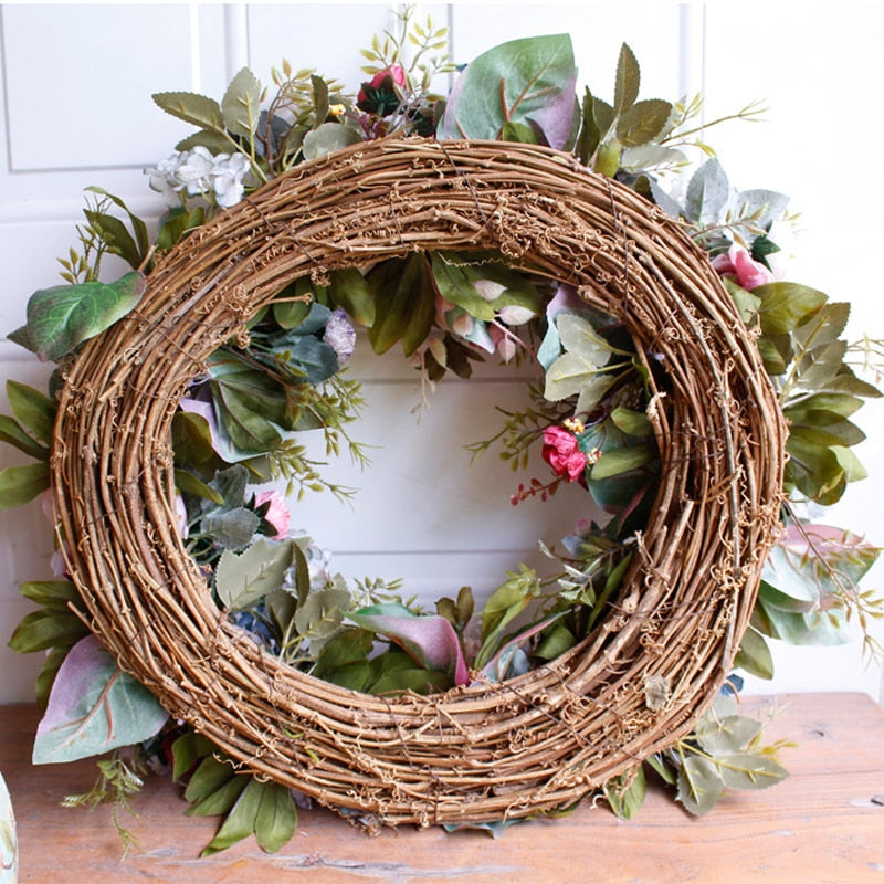Peony Front Door Wreath Decorative Garland 53cm by HitMyNeed