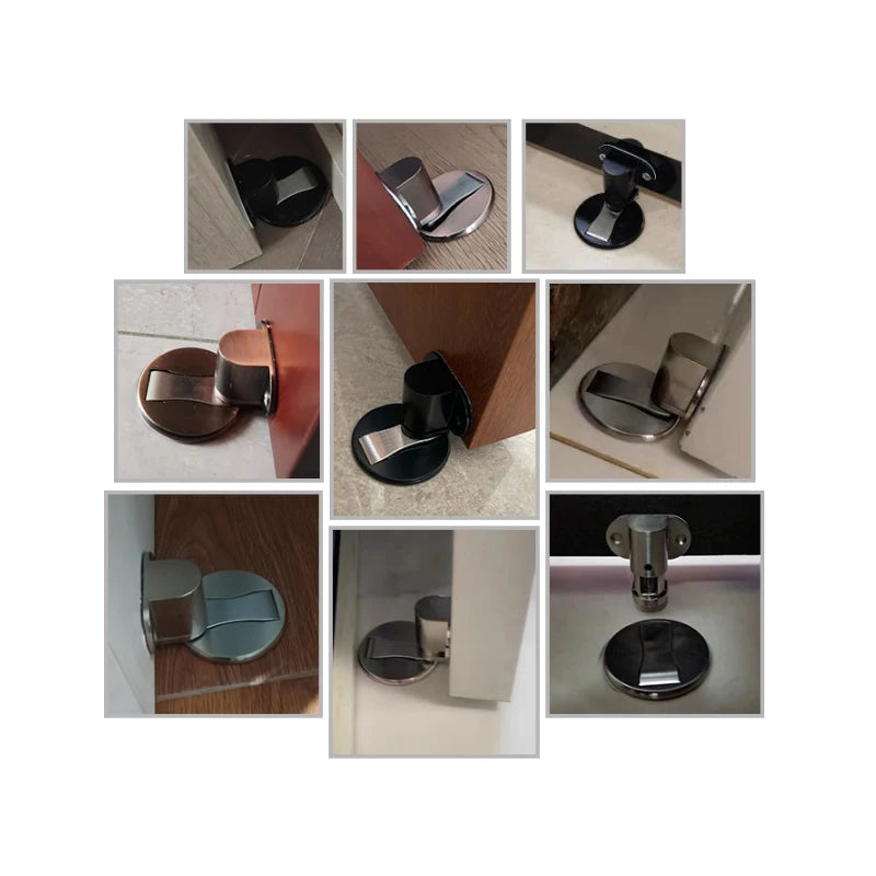 Perforation-Free Stainless Steel Magnetic Door Stop by HitMyNeed