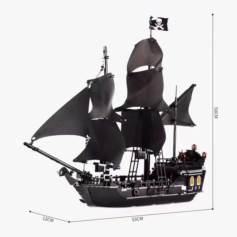 Pirate Ship Building Blocks: Black Pearl & Queen Anne 804pcs by HitMyNeed