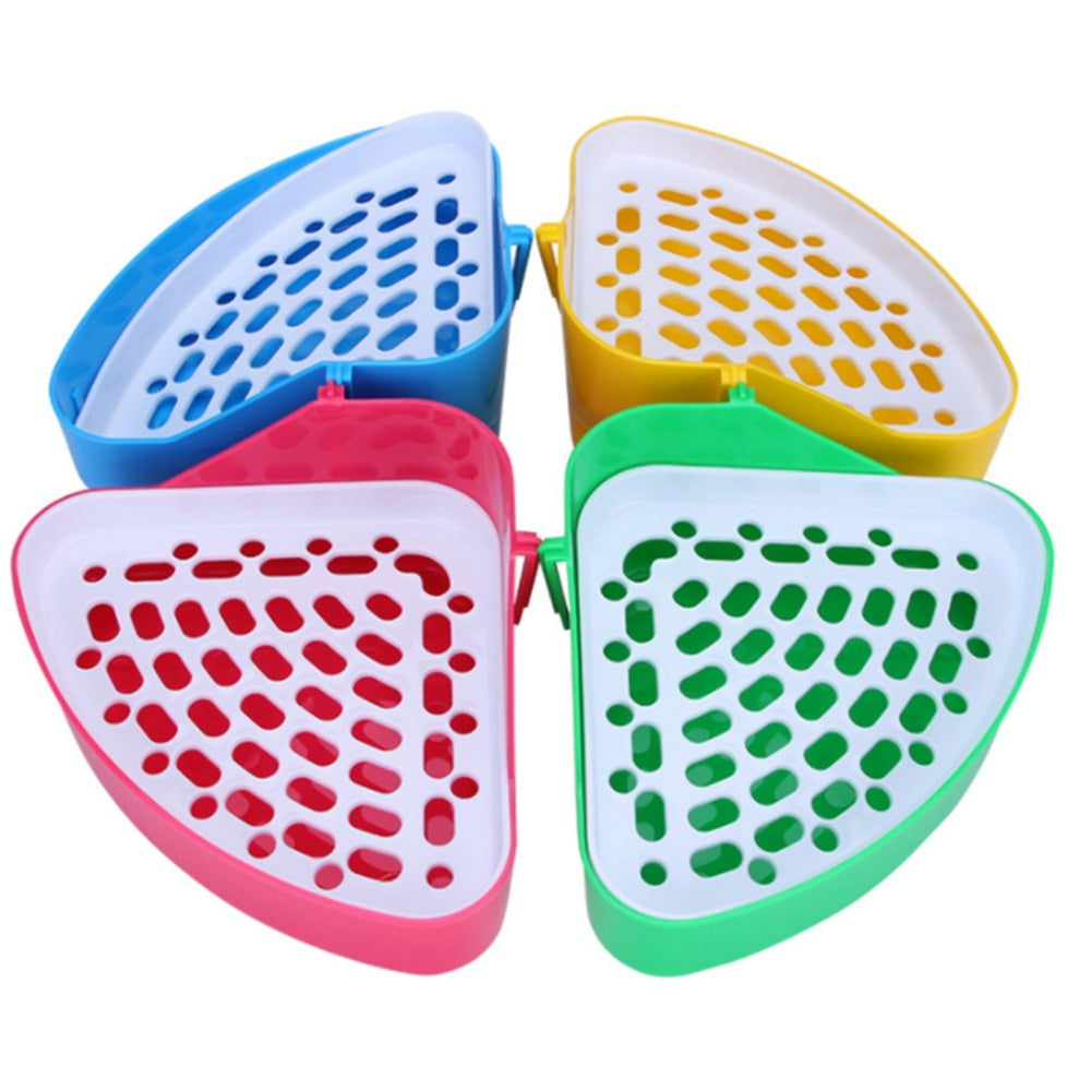 Plastic Rabbit Corner Litter Tray for Small Pets by HitMyNeed