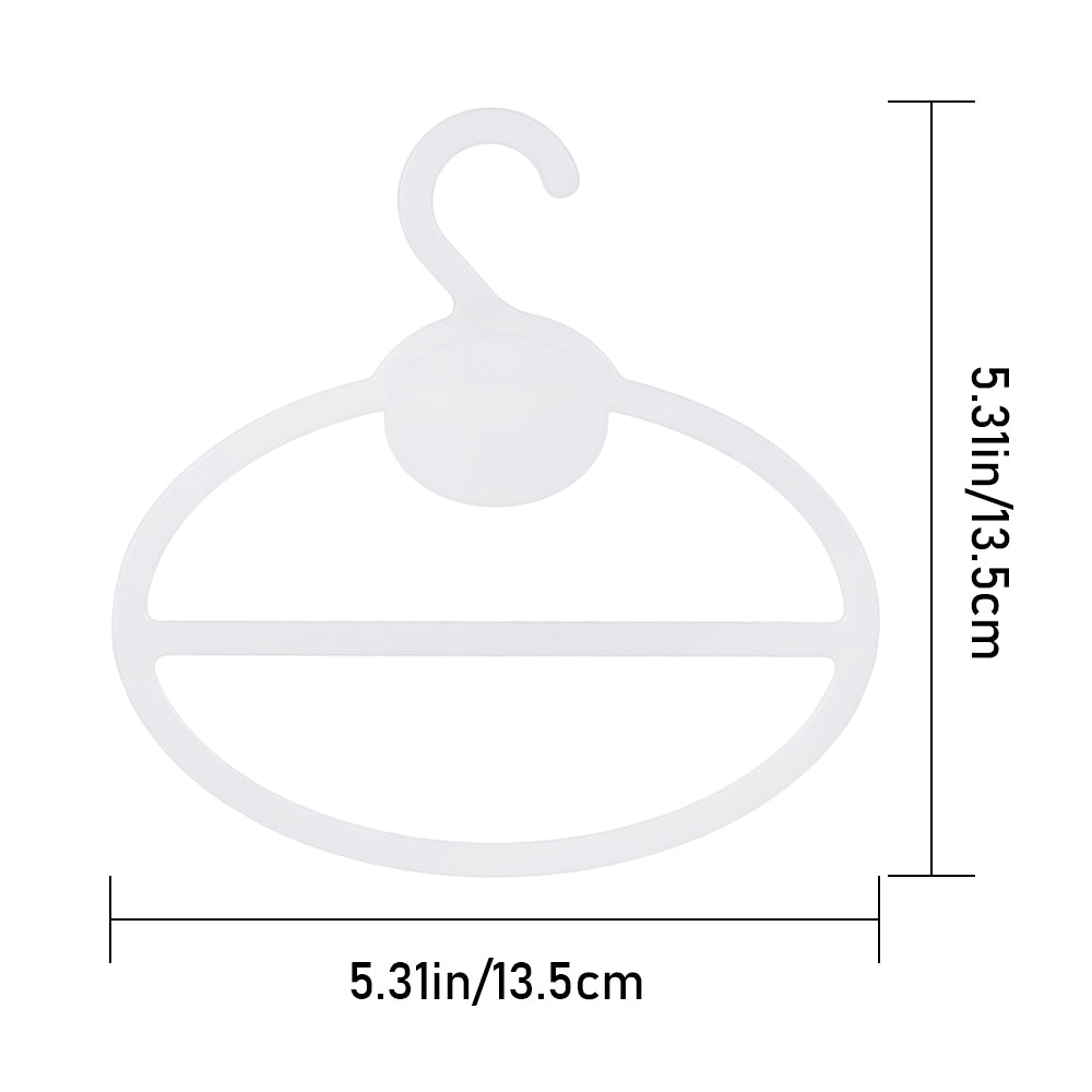Plastic Round Hangers for Scarves and Belts (20 Pack) by HitMyNeed