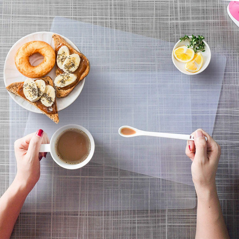 Plastic Transparent Placemats Set of 4 by HitMyNeed