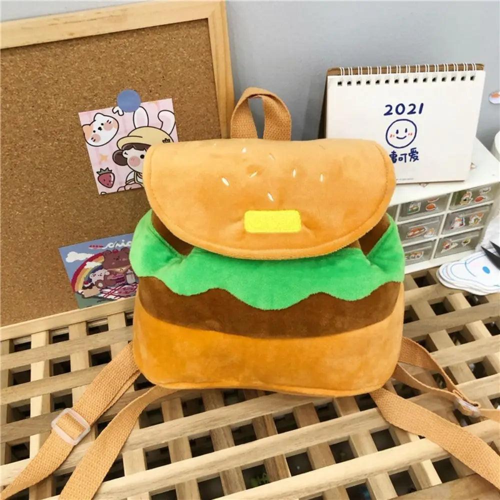 Plush Burger Backpack for Kids and Adults by HitMyNeed