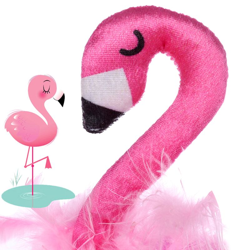 Plush Flamingo Headband with Feathers by HitMyNeed