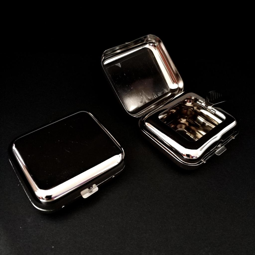 Pocket Stainless Steel Ashtray with Lid by HitMyNeed