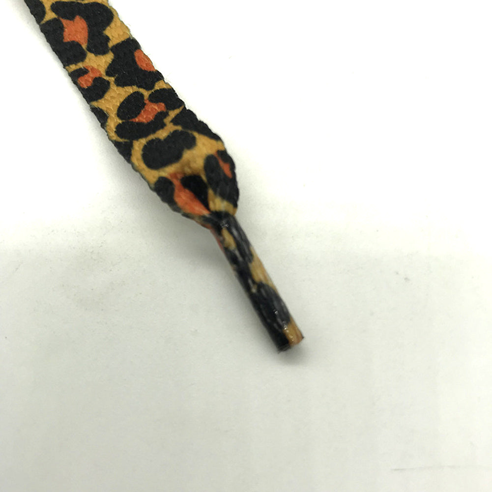 Polyester Leopard Print Shoe Laces (120 cm, 2 Pairs) by HitMyNeed