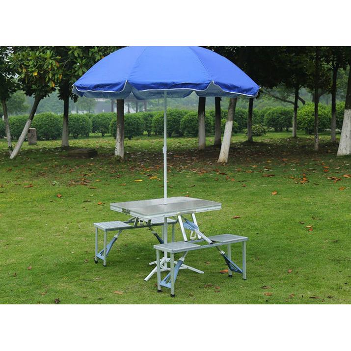 Portable Folding Aluminium Picnic Table and Chair Set by HitMyNeed