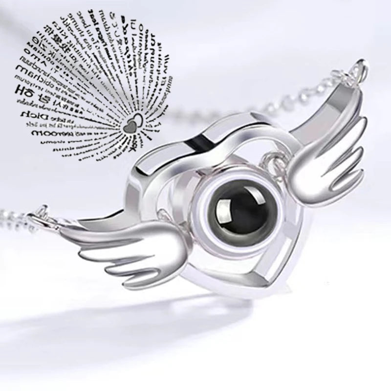 Projection Necklace I Love You in 100 Languages by HitMyNeed