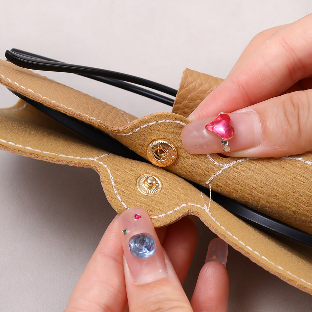PU Leather Glasses Pouch with Hanging Strap by HitMyNeed