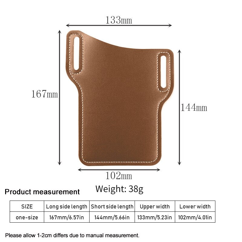 PU Leather Phone Holster Belt Case by HitMyNeed
