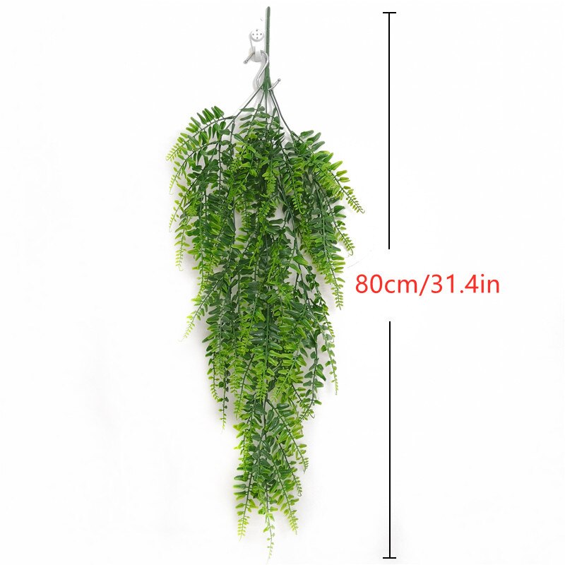 Realistic Artificial Hanging Fern, 80 cm by HitMyNeed