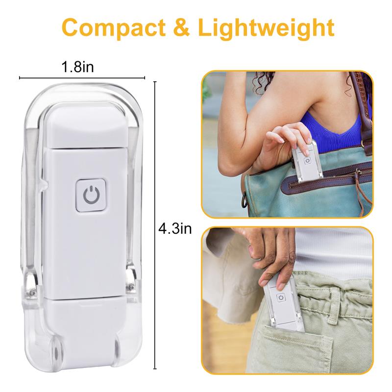 Rechargeable Clip-On Book Light with 9 Modes by HitMyNeed