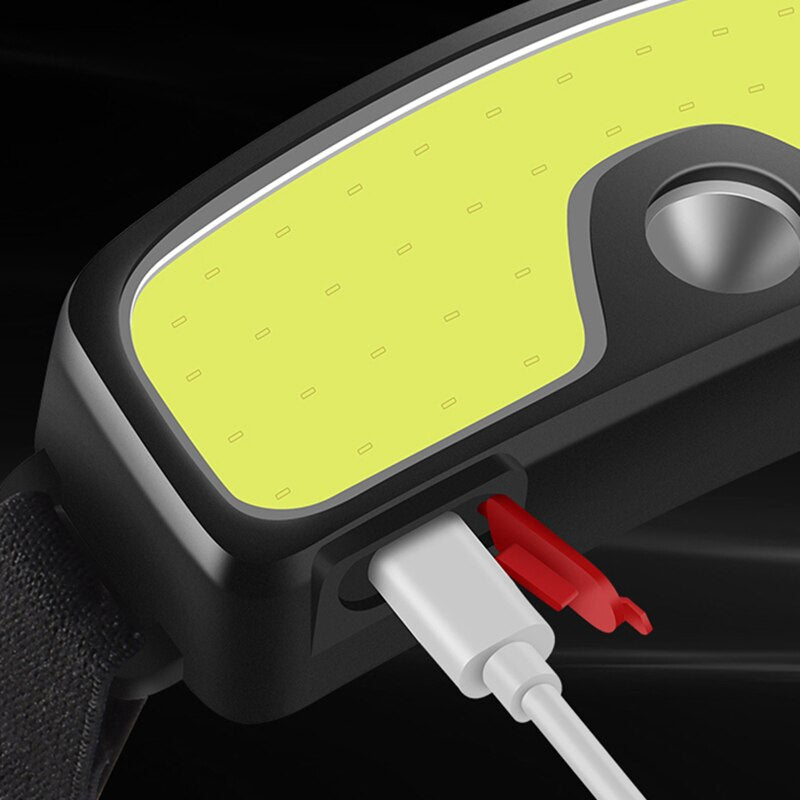 Rechargeable COB LED Headlamp IPX5 Waterproof by HitMyNeed
