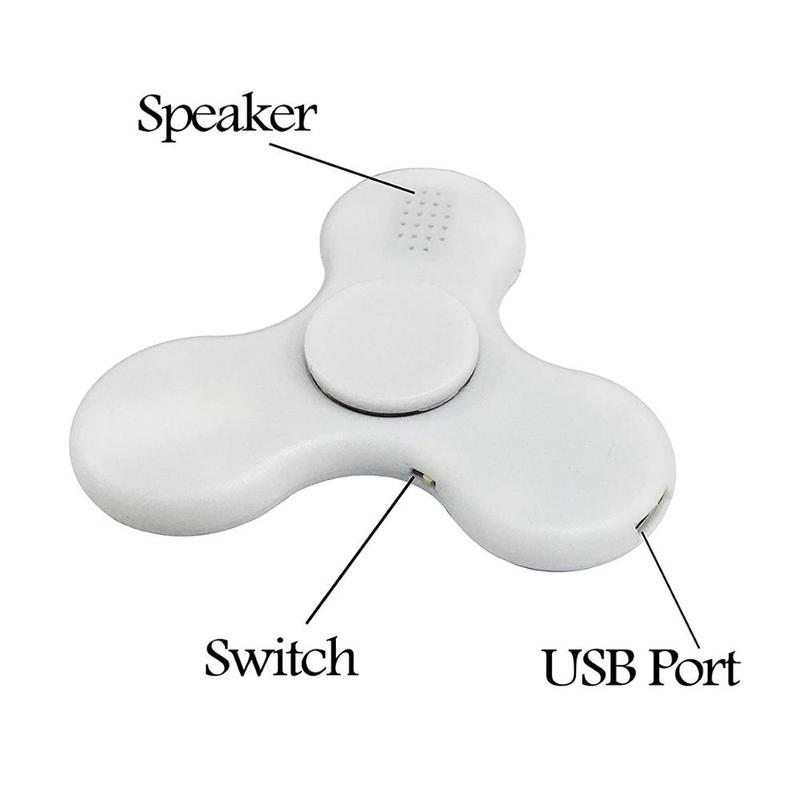 Rechargeable LED Bluetooth Fidget Spinner with Speaker by HitMyNeed