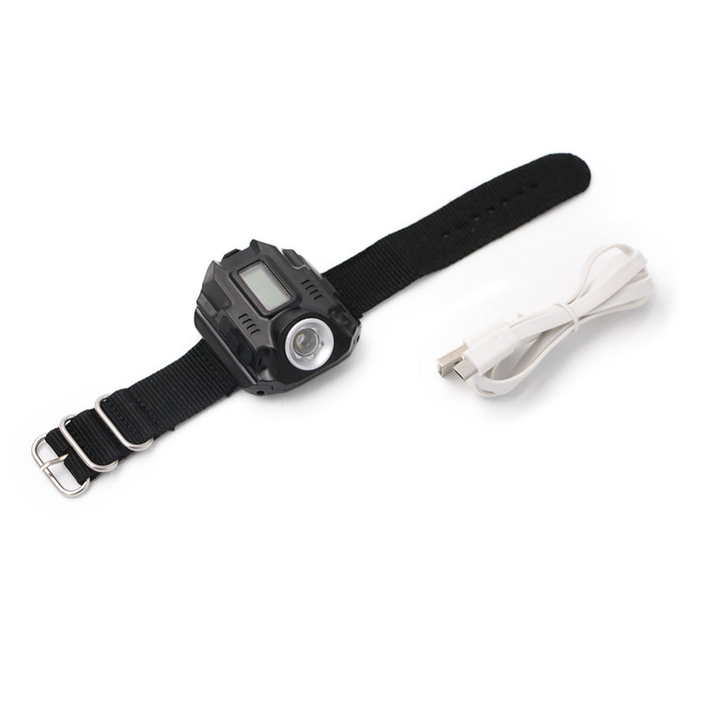 Rechargeable LED Flashlight Watch with Waterproof Design by HitMyNeed