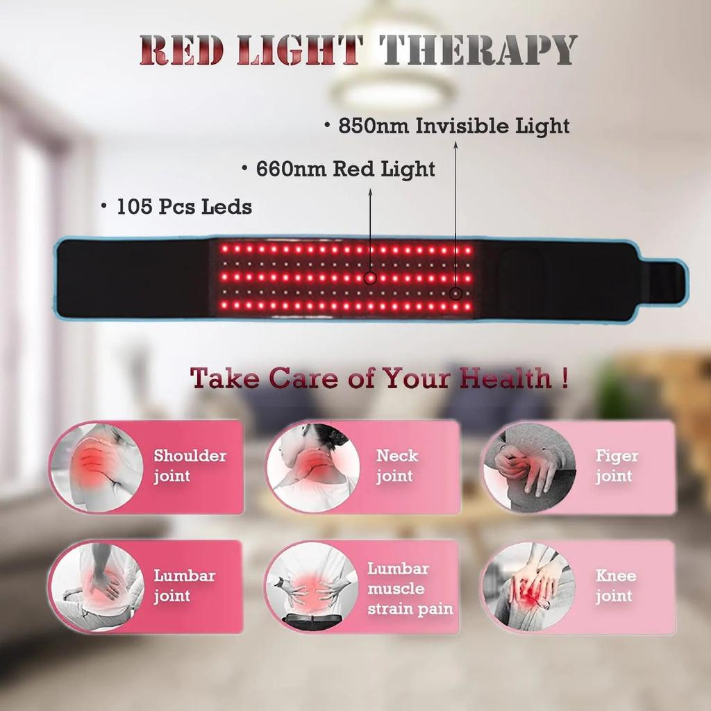 Red & Infrared LED Light Therapy Belt 660nm 850nm by HitMyNeed