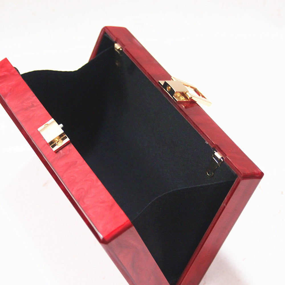 Red Solid Evening Handbag for Women by HitMyNeed