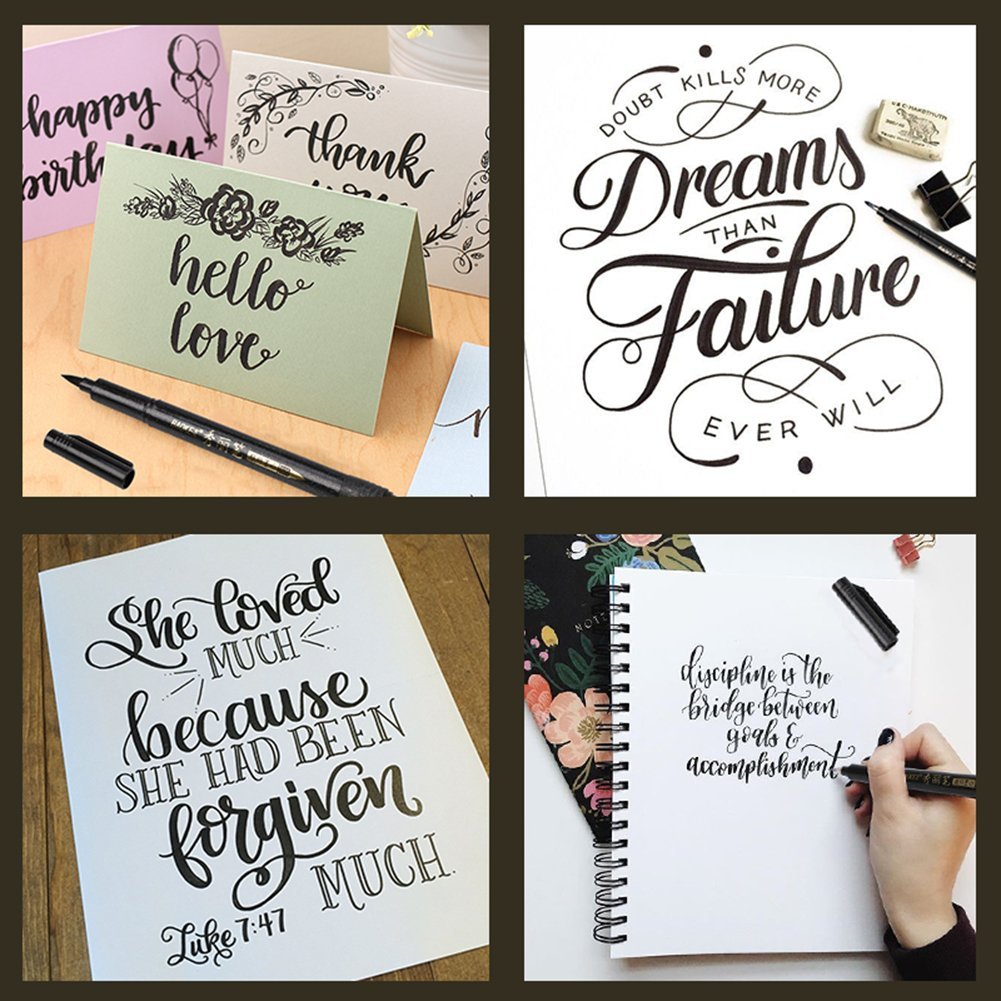 Refillable Calligraphy Pen Set with 4 Tip Sizes by HitMyNeed