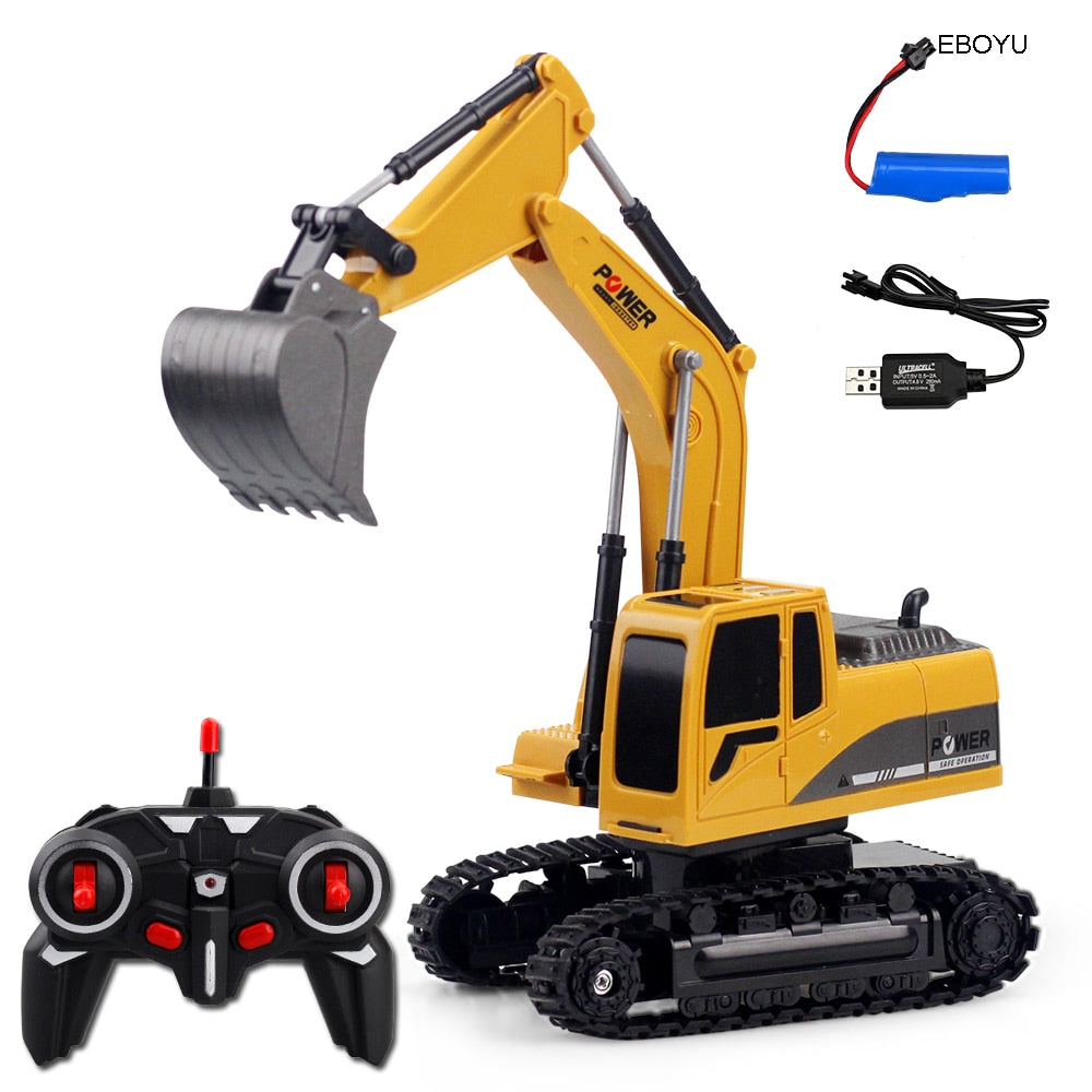 Remote Control Excavator Toy with 6-Channel RC by HitMyNeed